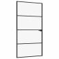 Preview: Innentür Schwarz 102x201,5 cm Hartglas & Aluminium Schlank