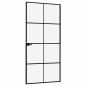 Preview: Innentür Schwarz 93x201,5 cm Hartglas & Aluminium Schlank