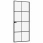 Preview: Innentür Schwarz 83x201,5 cm Hartglas & Aluminium Schlank