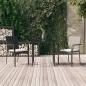 Preview: ARDEBO.de - 3-tlg. Garten-Essgruppe mit Kissen Schwarz Poly Rattan