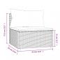 Preview: Garten-Mittelsofa mit Kissen Grau Poly Rattan