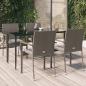 Preview: ARDEBO.de - 5-tlg. Garten-Essgruppe mit Kissen Schwarz und Grau Poly Rattan
