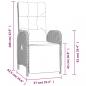Preview: 3-tlg. Garten-Essgruppe mit Kissen Schwarz Poly Rattan