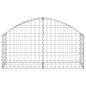 Preview: Gabione mit Hochbogen 100x30x40/60 cm Verzinktes Eisen