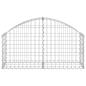 Preview: Gabione mit Hochbogen 100x30x40/60 cm Verzinktes Eisen