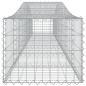 Preview: Gabionen mit Hochbogen 8 Stk. 400x50x40/60cm Verzinktes Eisen