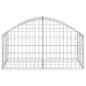 Preview: Gabione mit Hochbogen 100x50x40/60 cm Verzinktes Eisen