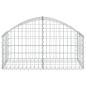 Preview: Gabione mit Hochbogen 100x50x40/60 cm Verzinktes Eisen