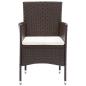 Preview: 11-tlg. Garten-Essgruppe Poly Rattan Braun