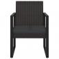 Preview: Gartensessel mit Kissen Schwarz Poly Rattan