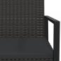 Preview: Gartensessel mit Kissen Schwarz Poly Rattan
