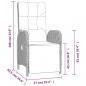 Preview: 7-tlg. Garten-Essgruppe mit Kissen Grau Poly Rattan