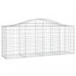 Preview: Gabionen mit Hochbogen 7 Stk. 200x50x80/100 cm Verzinktes Eisen