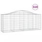 Preview: Gabionen mit Hochbogen 20 Stk. 200x50x80/100cm Verzinktes Eisen