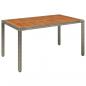 Preview: 5-tlg. Garten-Essgruppe mit Kissen Grau Poly Rattan