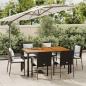 Preview: ARDEBO.de - 7-tlg. Garten-Essgruppe mit Kissen Schwarz Poly Rattan