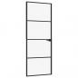 Preview: Innentür Schwarz 76x201,5 cm Hartglas & Aluminium Schlank