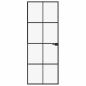Preview: Innentür Schwarz 76x201,5 cm Hartglas & Aluminium Schlank