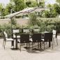 Preview: ARDEBO.de - 9-tlg. Garten-Essgruppe mit Kissen Schwarz Poly Rattan