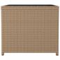 Preview: Beistelltisch mit Glasplatte Beige Poly Rattan & Hartglas