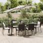 Preview: ARDEBO.de - 7-tlg. Garten-Essgruppe mit Kissen Schwarz Poly Rattan
