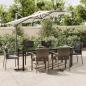 Preview: ARDEBO.de - 7-tlg. Garten-Essgruppe mit Kissen Schwarz und Grau Poly Rattan