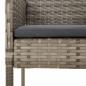 Preview: 11-tlg. Garten-Essgruppe mit Kissen Schwarz & Grau Poly Rattan