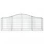 Preview: Gabionen mit Hochbogen 30 Stk. 200x50x60/80 cm Verzinktes Eisen