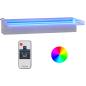 Preview: Wasserfall-Element mit RGB LEDs Edelstahl 45 cm