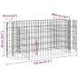 Preview: Gabionen-Hochbeet Verzinktes Eisen 120x50x50 cm