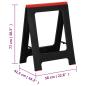 Preview: Arbeitsböcke 2 Stk. Klappbar Schwarz & Rot Polypropylen 350 kg