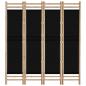 Preview: 4-tlg. Paravent Faltbar 160 cm Bambus und Canvas