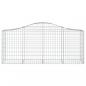 Preview: Gabionen mit Hochbogen 11 Stk. 200x50x80/100cm Verzinktes Eisen