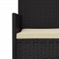 Preview: 6-tlg. Garten-Lounge-Set mit Kissen Schwarz Poly Rattan