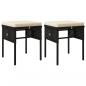 Preview: 6-tlg. Garten-Lounge-Set mit Kissen Schwarz Poly Rattan