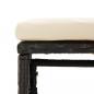 Preview: 6-tlg. Garten-Lounge-Set mit Kissen Schwarz Poly Rattan