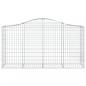 Preview: Gabionen mit Hochbogen 5 Stk. 200x50x100/120cm Verzinktes Eisen