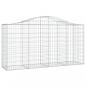 Preview: Gabionen mit Hochbogen 30 Stk 200x50x100/120cm Verzinktes Eisen