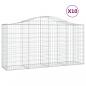 Preview: Gabionen mit Hochbogen 10 Stk 200x50x100/120cm Verzinktes Eisen