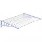 Preview: Türvordach Grau und Transparent 122x90 cm Polycarbonat