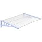 Preview: Türvordach Grau und Transparent 122x90 cm Polycarbonat