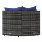Preview: Garten-Ecksofas mit Kissen 2 Stk. Grau Poly Rattan