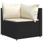 Preview: Garten-Ecksofa mit Kissen Schwarz Poly Rattan