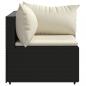 Preview: Garten-Ecksofa mit Kissen Schwarz Poly Rattan
