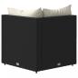 Preview: Garten-Ecksofa mit Kissen Schwarz Poly Rattan