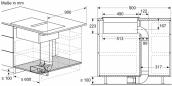 Preview: Siemens ED811BGA7 iQ300 Induktionskochfeld mit Dunstabzug+Flachkanal L(ED811BS16E+HZ9VDSB2), 80cm breit, Rahmenlos aufliegend, schwarz