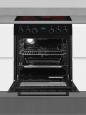 Preview: Exquisit EHE285-HBZ-020 EEK: A Einbau Herdset mit Glaskeramikkochfeld, 59 cm breit, 75 L, 9 Funktionen, Grill, Pizzafunktion, Timer, schwarz