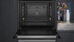 Preview: Siemens HR578GFS7F iQ500 A+ Einbaubackofen, 59,4 cm breit, 71 L, Dampfunterstützung, Edelstahl