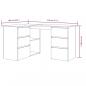 Preview: Eckschreibtisch Braun Eichen-Optik 145x100x76 cm Holzwerkstoff