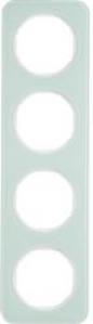 Preview: ARDEBO.de Berker 10142109 Rahmen, 4fach, R.1, Glas, polarweiß